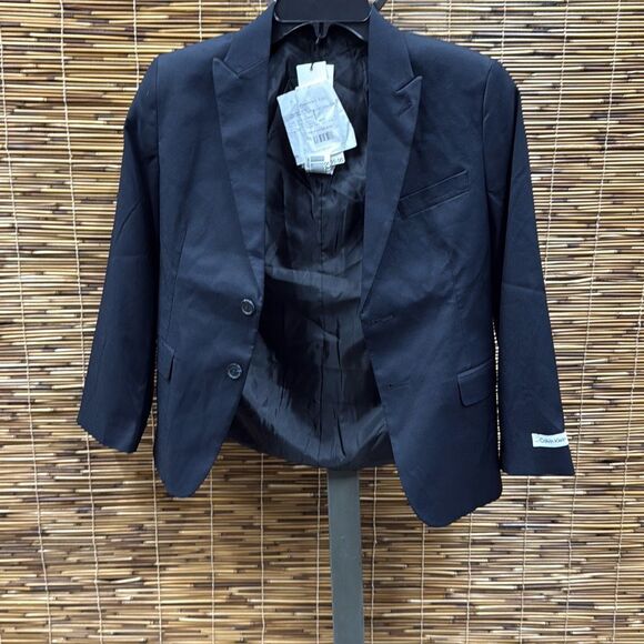 Calvin Klein Boy's m-Piece Husky Blazer - Black - Size 10 - Picture 2 of 3